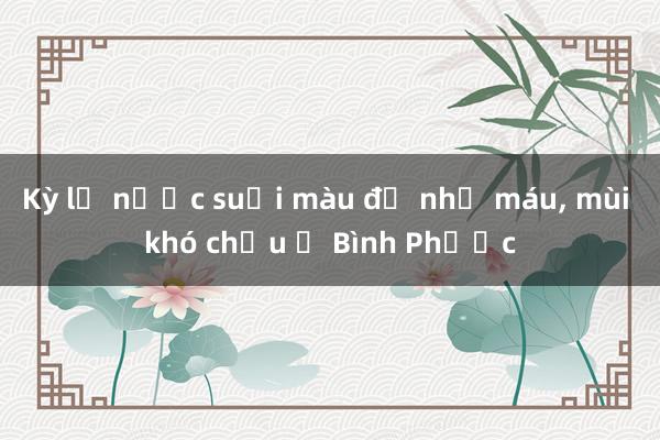 Kỳ lạ nước suối màu đỏ như máu, mùi khó chịu ở Bình Phước