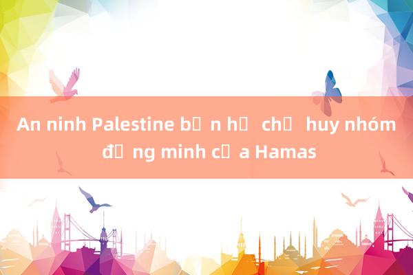 An ninh Palestine bắn hạ chỉ huy nhóm đồng minh của Hamas